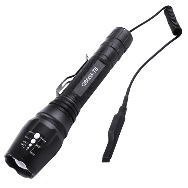 Подствольный фонарь с оптическим зумом для охоты Police Q8668-T6 Черный - изображение 1