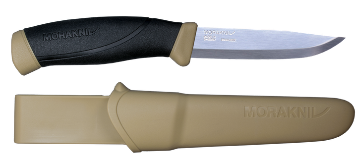 Нож с чехлом Morakniv Companion Desert, stainless steel 13166 Sandvik 12C27, 219 мм, Black-Sand - изображение 2