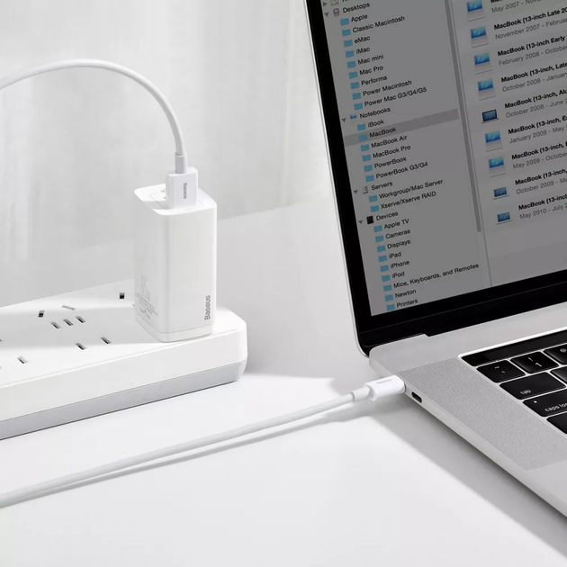 Кабель Baseus Superior Series Fast Charging USB to Type-C 66W 100см CATYS-02 white - изображение 3
