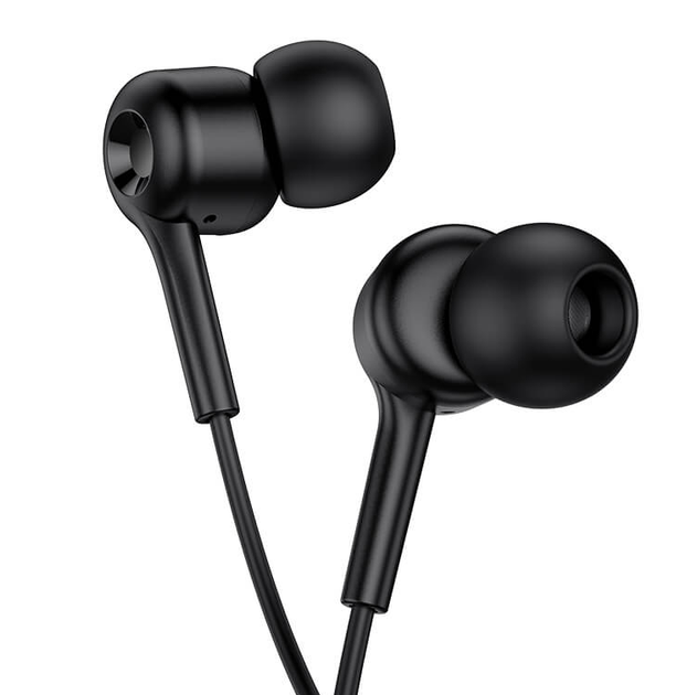 Наушники проводные HOCO La musique universal earphones with mic M82 черный - Фото 2 Наушники проводные HOCO La musique universal earphones with mic M82 черный - изображение 2