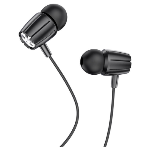 Навушники HOCO Graceful universal earphones with mic M88 black - зображення 3