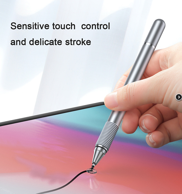 Стилус ручка BASEUS Golden Cudgel Capacitive ACPCL-0S silver - Фото 4 Стилус ручка BASEUS Golden Cudgel Capacitive ACPCL-0S silver - изображение 4