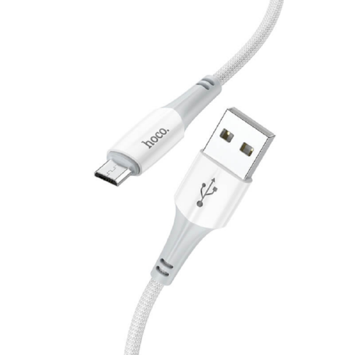 Кабель для зарядки HOCO X70 Ferry charging data cable Micro USB - USB 1м 2.4A Білий - Фото 2 Кабель для зарядки HOCO X70 Ferry charging data cable Micro USB - USB 1м 2.4A Білий - зображення 2