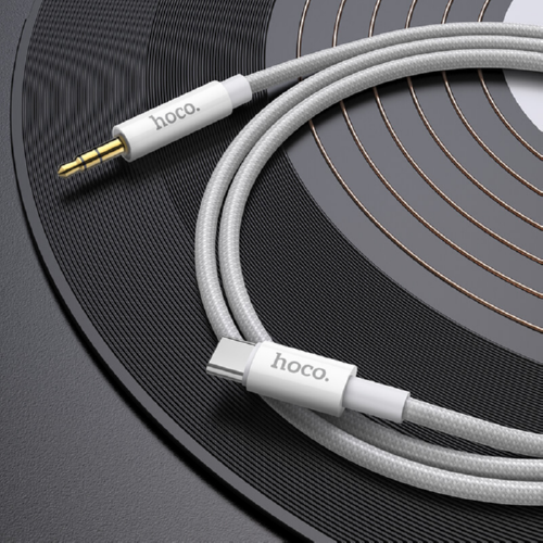 Кабель HOCO AUX to Type-C digital audio conversion cable UPA19 1M silver - Фото 4 Кабель HOCO AUX to Type-C digital audio conversion cable UPA19 1M silver - изображение 4