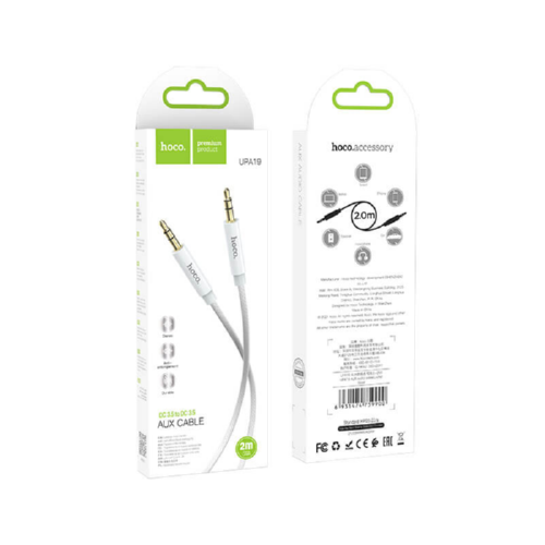 Кабель HOCO AUX audio cable UPA19 ТРЕ 2m black - зображення 2
