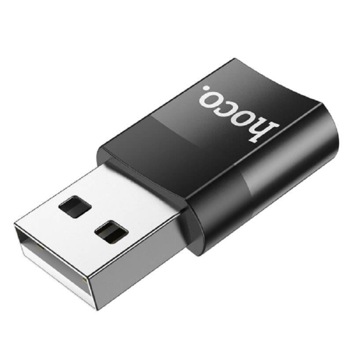 Переходник HOCO USB to Type-C UA17 3A USB2.0 black - изображение 3