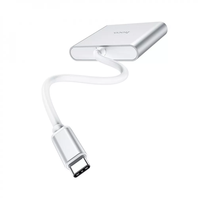 USB-Хаб Hoco HB14 Easy Use Type-C to USB3.0/HDMI/PD 67Вт silver - Фото 4 USB-Хаб Hoco HB14 Easy Use Type-C to USB3.0/HDMI/PD 67Вт silver - изображение 4