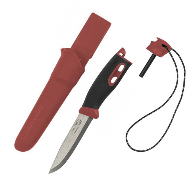 Ніж з кресалом у чохлі Morakniv Companion Spark Red 238 мм - зображення 2