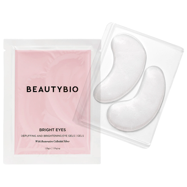 Гидрогелевые патчи с коллоидным серебром BeautyBio Bright Eyes Depuffing and Brightening Eye Gels 1 пара - Фото 1 Гидрогелевые патчи с коллоидным серебром BeautyBio Bright Eyes Depuffing and Brightening Eye Gels 1 пара - изображение 1