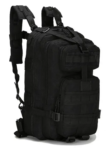 Тактичний штурмовий військовий рюкзак B02 25л чорний - зображення 1