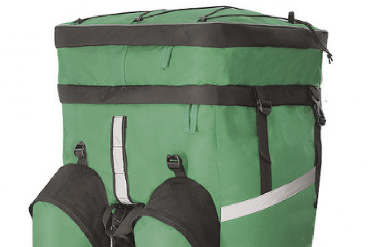 Велобаул на багажник с верхней загрузкой Travel Extreme MONO 75L GREEN - Фото 3 Велобаул на багажник с верхней загрузкой Travel Extreme MONO 75L GREEN - изображение 3