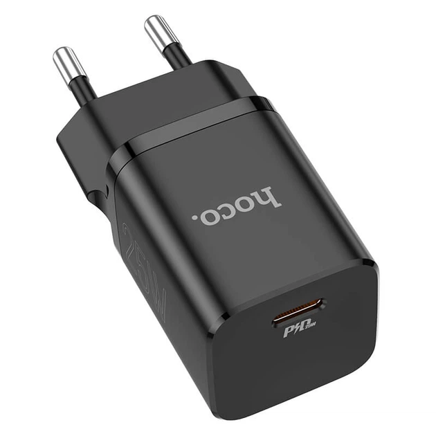 Зарядний пристрій HOCO Rigorous charger N19 | Type-C, 25W, 3A, QC/PD|black - зображення 3