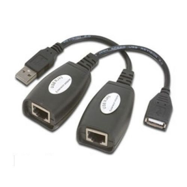 USB-удлинитель для VGA-монитора, клавиатуры и мыши по кабелю UTP VKM02