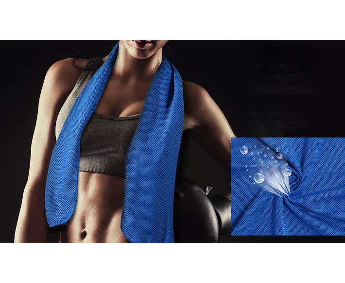 Рушник для спортзалу бамбуковий WK Sport towel WT-TW01 90x30см синій - зображення 2