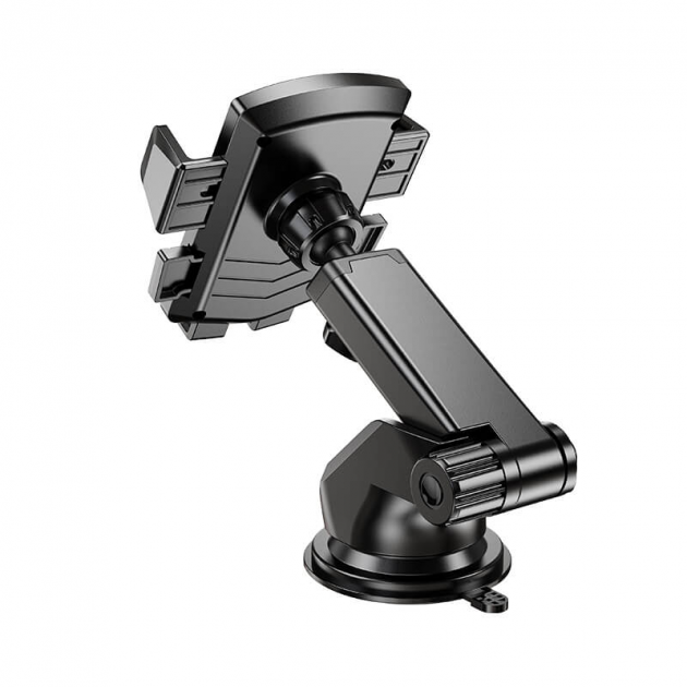 Універсальний автоутримувач HOCO David one-button center console car holder CA83 360° black - зображення 8