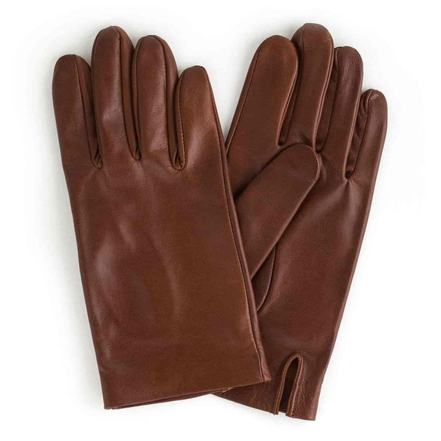 Перчатки мужские из кожи премиум-класса GlovesUA мод.90-укр, Коньяк р ...