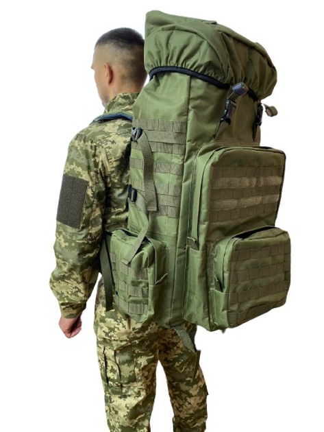 Рюкзак військовий тактичний, 80л, колір олива - зображення 1