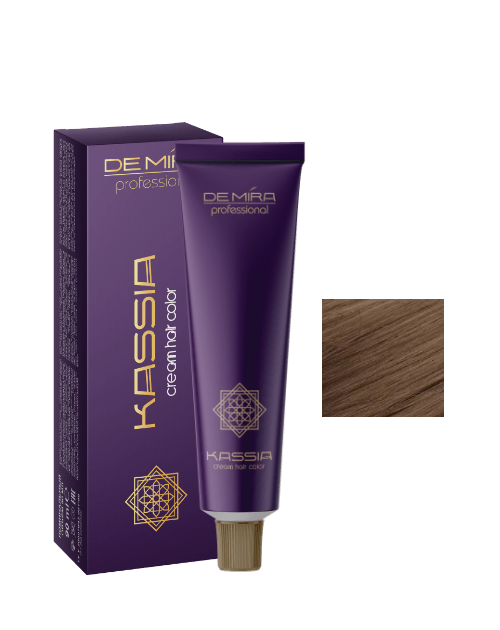 Стойкая крем-краска для волос DeMira Professional Kassia 5/76 Светлый коричнево-фиолетовый шатен 90 мл - Фото 1 Стойкая крем-краска для волос DeMira Professional Kassia 5/76 Светлый коричнево-фиолетовый шатен 90 мл - изображение 1