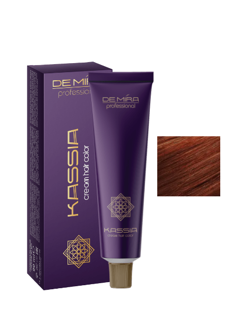Стойкая крем-краска для волос DeMira Professional Kassia 6/34 Темно-русый золотисто-медный 90 мл - Фото 1 Стойкая крем-краска для волос DeMira Professional Kassia 6/34 Темно-русый золотисто-медный 90 мл - изображение 1