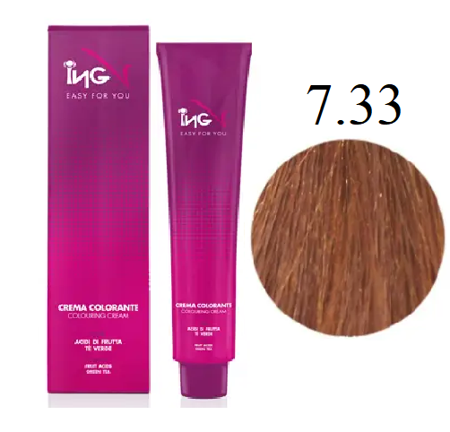 Крем-фарба для волосся ING Professional Coloring Cream 7.33 Русяво-золотистий 100 мл - Фото 1 Крем-фарба для волосся ING Professional Coloring Cream 7.33 Русяво-золотистий 100 мл - зображення 1