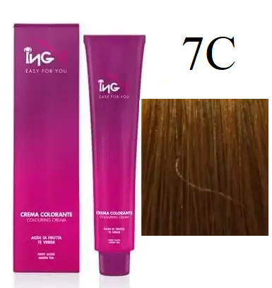 Крем-краска для волос безаммиачная ING Professional Colouring Cream No Ammonia 7С Тоффи 100 мл - Фото 1 Крем-краска для волос безаммиачная ING Professional Colouring Cream No Ammonia 7С Тоффи 100 мл - изображение 1