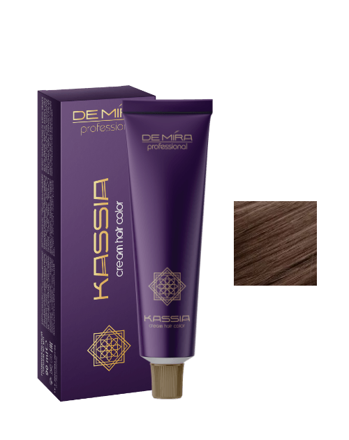Стойкая крем-краска для волос DeMira Professional Kassia 6/7 Темно-русый коричневый 90 мл - Фото 1 Стойкая крем-краска для волос DeMira Professional Kassia 6/7 Темно-русый коричневый 90 мл - изображение 1