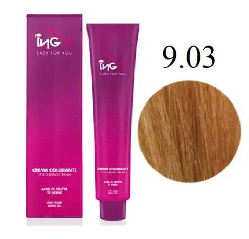 Крем-фарба для волосся ING Professional Coloring Cream 9.03 Екстра світло-русявий натурально-шоколадний 100 мл - Фото 1 Крем-фарба для волосся ING Professional Coloring Cream 9.03 Екстра світло-русявий натурально-шоколадний 100 мл - зображення 1