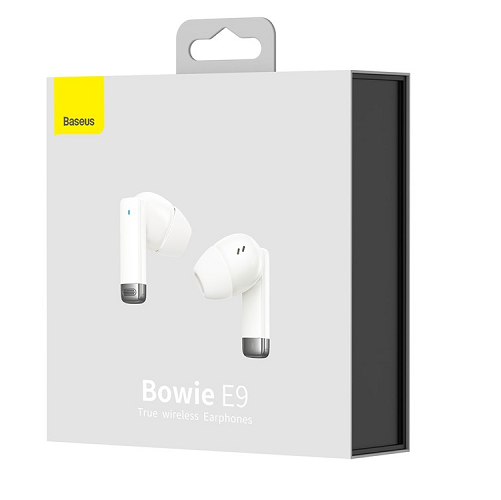 Бездротові навушники Baseus Bowie E9 True Wireless Earphones Bluetooth 5.3 10м White - Фото 5 Бездротові навушники Baseus Bowie E9 True Wireless Earphones Bluetooth 5.3 10м White - зображення 5