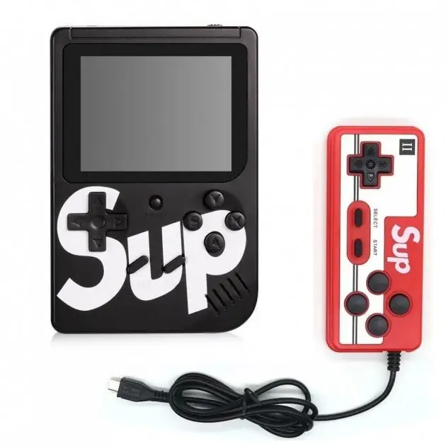 Портативная игровая консоль с геймпадом на 400 игр SUP GameboyBox 8bit мини ретро приставка с экраном dendy Black - изображение 9