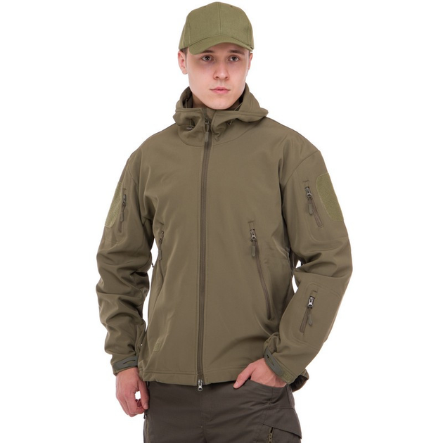 Куртка військова тактична флісова тепла чоловіча SP-Sport ZK-20 розмір XL Оливковий - зображення 1