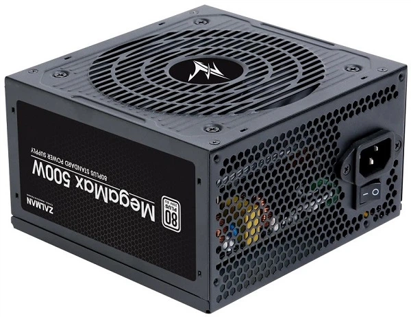 Блок живлення 500Вт Zalman MegaMax ZM500-TXII (ATX, PFC, 120мм, 80 PLUS) - Фото 1 Блок живлення 500Вт Zalman MegaMax ZM500-TXII (ATX, PFC, 120мм, 80 PLUS) - зображення 1