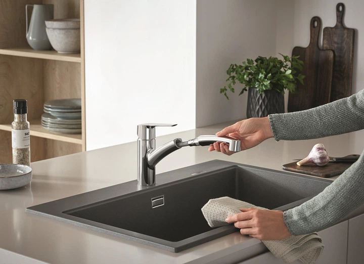 Смеситель-кран кухонный GROHE QuickFix Start 30531001 с выдвижным изливом - изображение 9