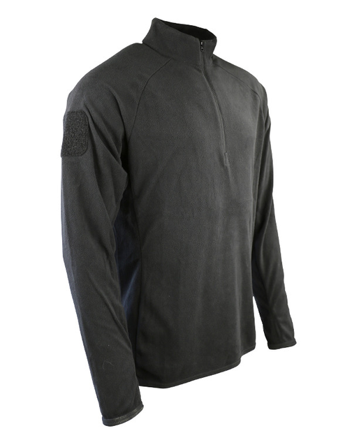 Фліс тактичний кофта KOMBAT UK Alpha Mid-Layer Fleece, M чорний - зображення 2