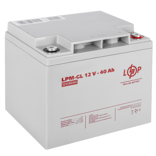 Акумулятор гелевий LPM-GL 12V 40 Ah LogicPower 4154 - изображение 3