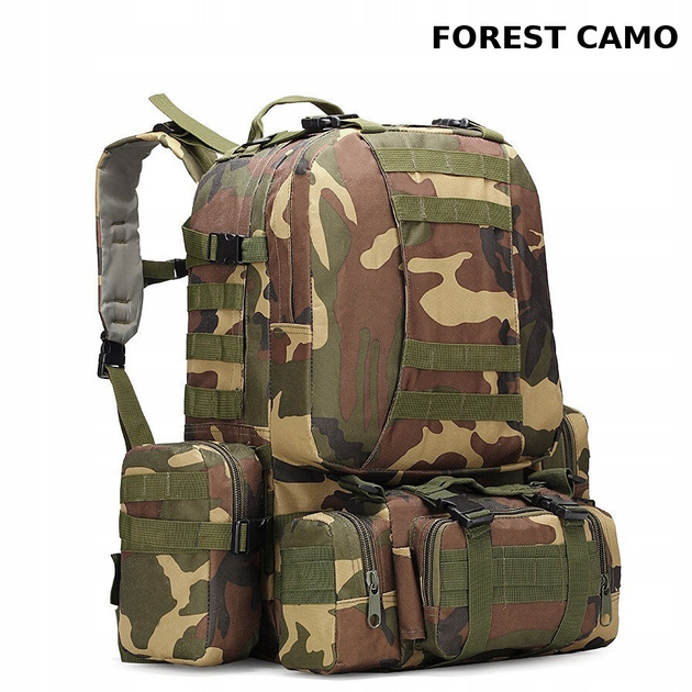 Американський тактичний рюкзак Molle Army Assault Forest Camo 60 літрів - зображення 1