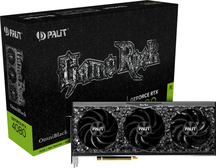 Видеокарта Palit PCI-Ex GeForce RTX 4080 GameRock OmniBlack 16GB