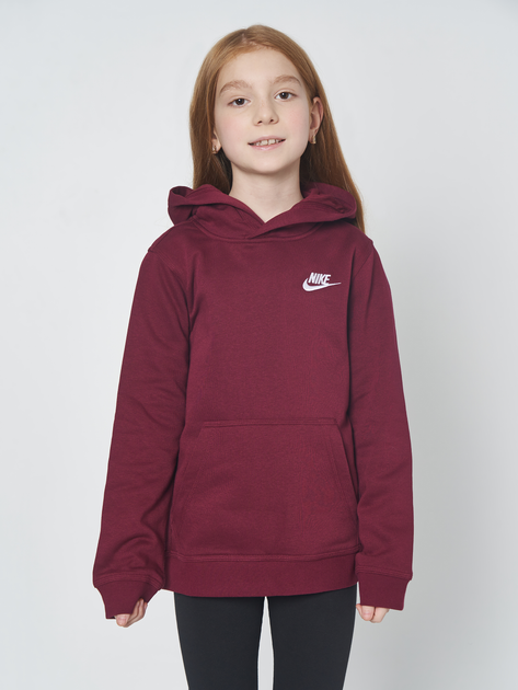 Худи детское Nike B Nsw Hoodie Po Club BV3757-638 134-140 см (M) Бордовое  (195242761137_195242759943) – в интернет-магазине ROZETKA