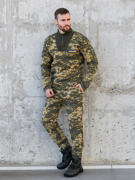 Мужской теплый костюм ZF в стиле милитари камуфляж М 13595 - изображение 1