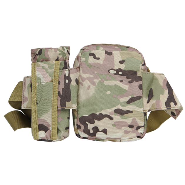 Сумка тактична на пояс AOKALI Outdoor A33 4L (Camouflage CP) військова спортивна з кишенями на блискавці TR_5364-42653 - зображення 2