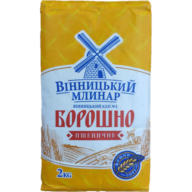 Мука Пшеничні Вищий Сорт 2 кг (4820105810061) (810061) - Фото 1 Мука Пшеничні Вищий Сорт 2 кг (4820105810061) (810061) - зображення 1