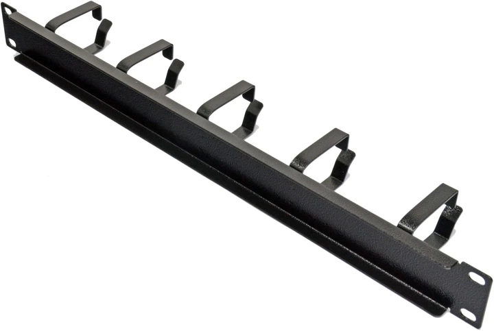 Кабельный организатор CMS 1U с 5 металлическими кольцами Черный (UA-CMS ...