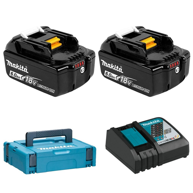 Набор аккумуляторов BL1860B (2 шт) и зарядное устройство для продукции Makita LXT (198116-4) - изображение 2