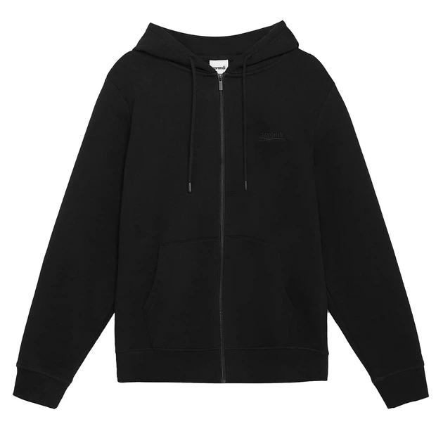 Bluza męska rozpinana streetwear z kapturem Sprandi SS21-BLM004 M Czarna (5903698655598) - obraz 4
