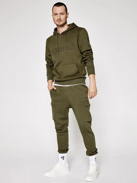 Spodnie dresowe męskie Sprandi SS21-SPM002 L Khaki (5903698654577) - obraz 3