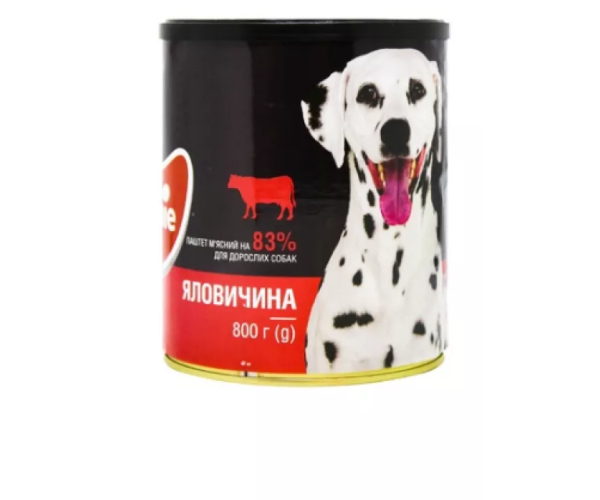 Влажный корм для собак всех пород Carnie мясной паштет 4шт*800 г, с говядиной - Фото 1 Влажный корм для собак всех пород Carnie мясной паштет 4шт*800 г, с говядиной - изображение 1