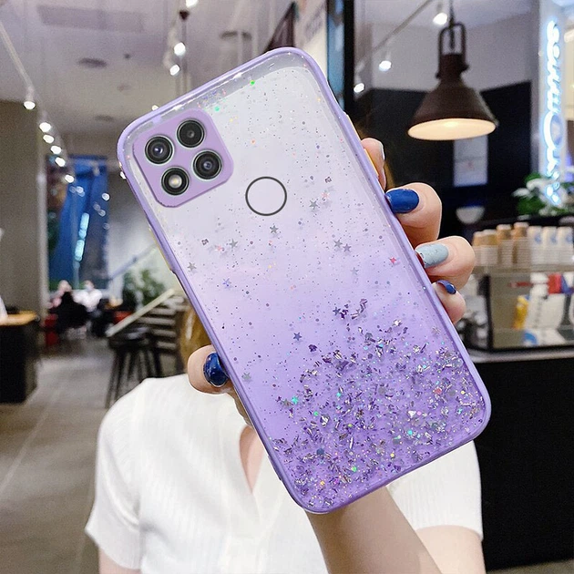 Чехол Stardust с цветными бортиками для Xiaomi Redmi 10a Фиолетовый - Фото 1 Чехол Stardust с цветными бортиками для Xiaomi Redmi 10a Фиолетовый - изображение 1