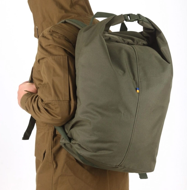 Тактичний рюкзак-баул 45 літрів Олива Oxford 600D Flat MELGO вологозахисний речовий мішок - зображення 1