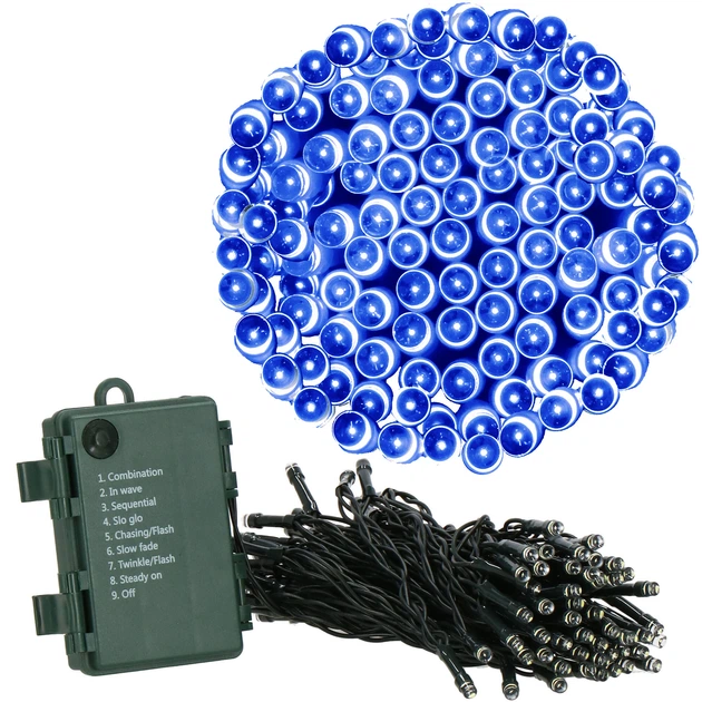 Гирлянда на батарейках Springos 10 м 100 LED CL4033 Blue - Фото 2 Гирлянда на батарейках Springos 10 м 100 LED CL4033 Blue - изображение 2