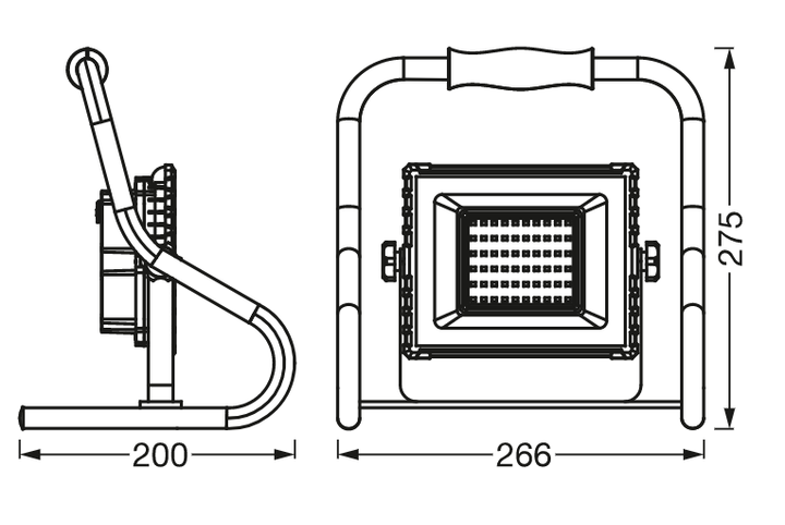 Прожектор LED 20W 5V 1600lm 4000K IP44 266х276х200mm на аккумуляторе [4058075576490] LEDVANCE WORKLIGHT BATTERY - изображение 3