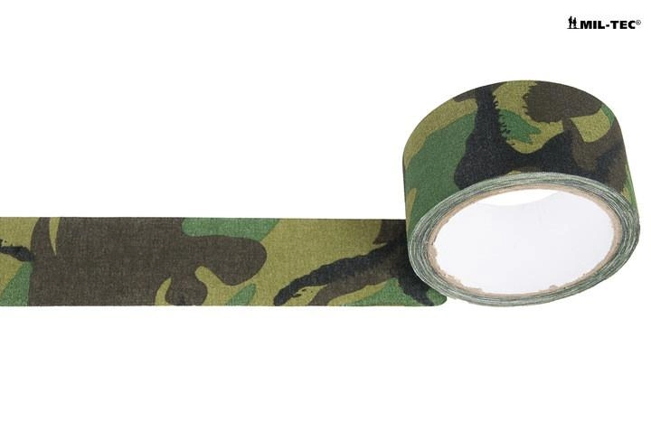 Лента маскировочная для оружия самоклеющиеся Mil-tec Woodland - изображение 2